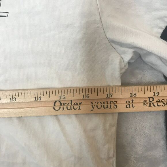 Vans Off The Wall Crop Top Womens S White Black Long Sleeve Crew Checkerboard - Picture 8 of 10